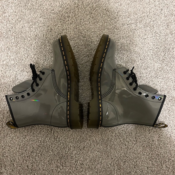 Dr. Martens 1460 Rainbow Patent Lace Up Boots Gunmetal Size 39 EU - Picture 7 of 9